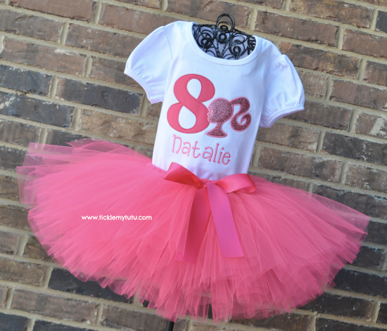 Barbie Birthday Tutu Outfit (Hot Pink)