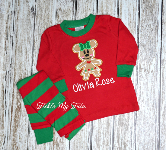 Christmas Pajamas with Mickey or Minnie Design