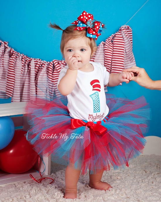 Cat in the Hat Birthday Tutu Outfit