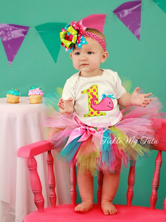 Whale Themed Birthday Tutu Outfit